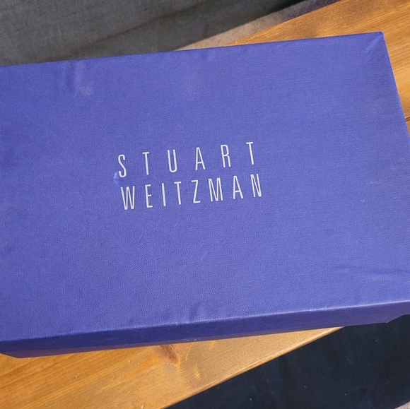 Stuart Weitzman Silver Glitter Peep-toe Pump - 7.5 - Picture 16 of 16